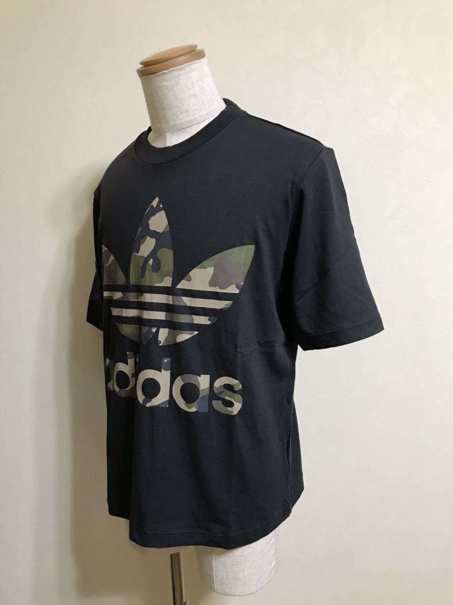 【新品】 adidas originals SSL TEE CAMO OS アディダス オリジナルス トレフォイル カモフラ迷彩 ビッグロゴ 半袖 Tシャツ サイズS DX4203_画像6