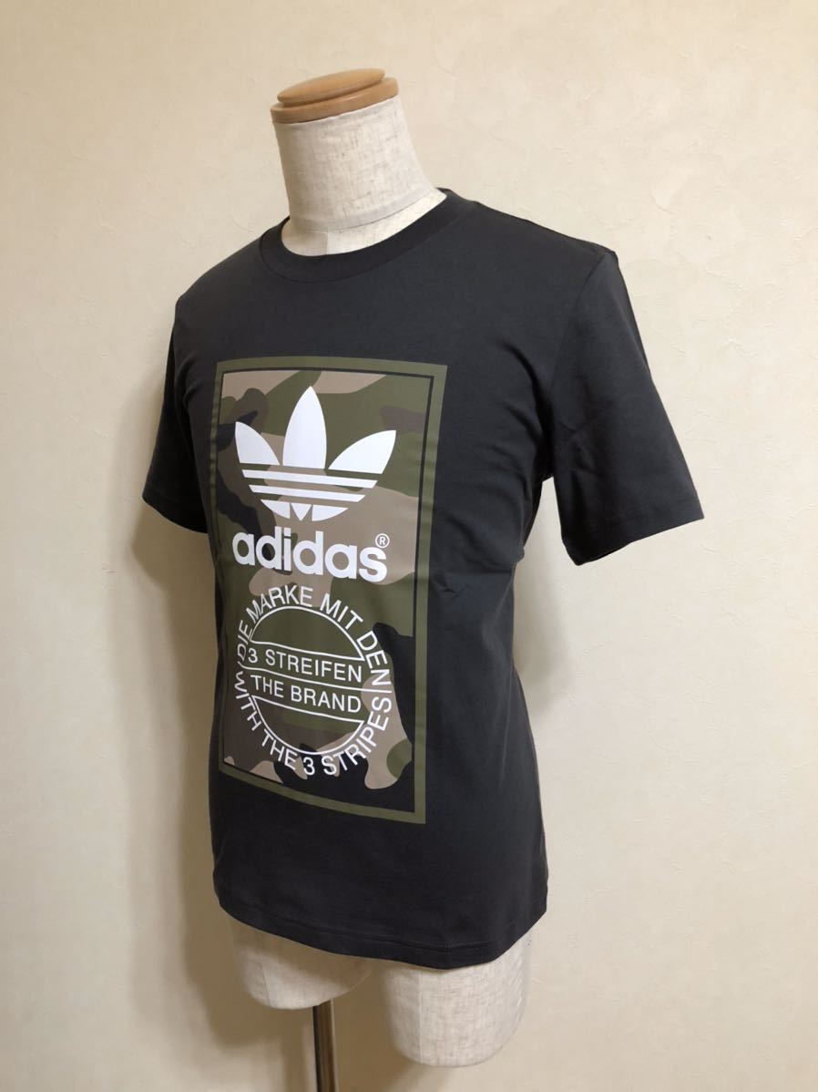 【新品】 adidas originals CAMO TEE アディダス オリジナルス カモフラージュ柄 ロゴ Tシャツ トップス 迷彩 半袖 サイズO UTIBLK DV2060_画像9