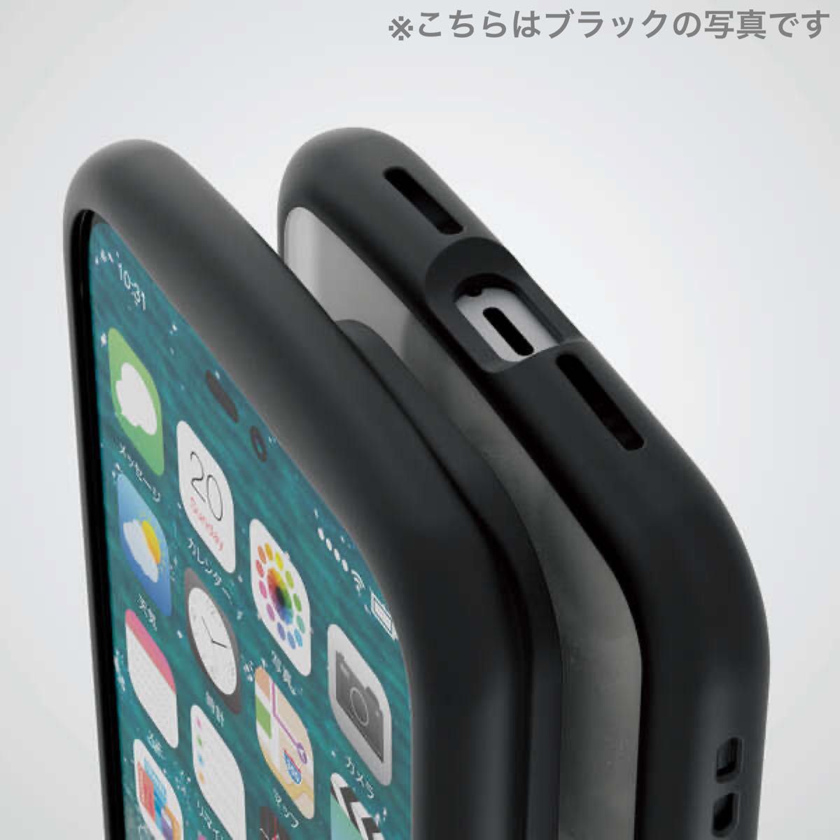 iPhone14Pro 耐衝撃 エアクッション 背面クリアケース 【パープル】