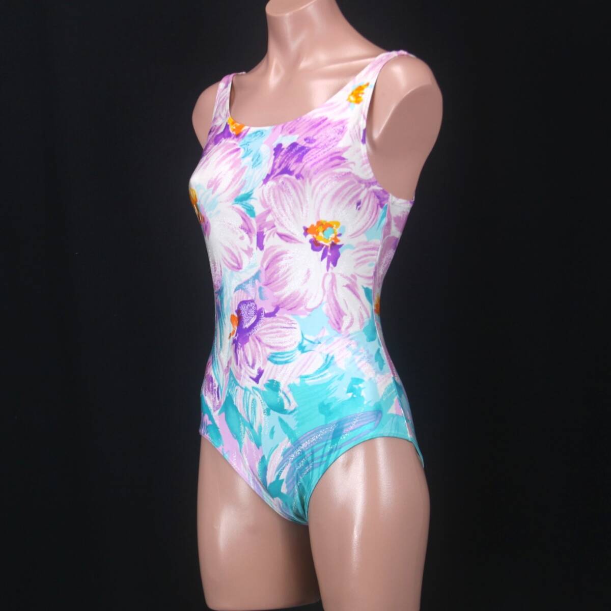 U8757* цветочный принт купальный костюм One-piece женский симпатичный розовый бледно-голубой красивый модный плавание плавание плавание Pooh рубин chi море 