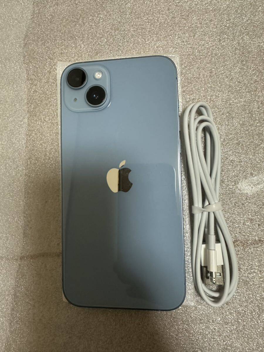 【新品同様品】Apple Iphone 14 Plus 256GB ブルー Sim フリー バッテリー100% ≪中古扱い/極美品≫の画像2