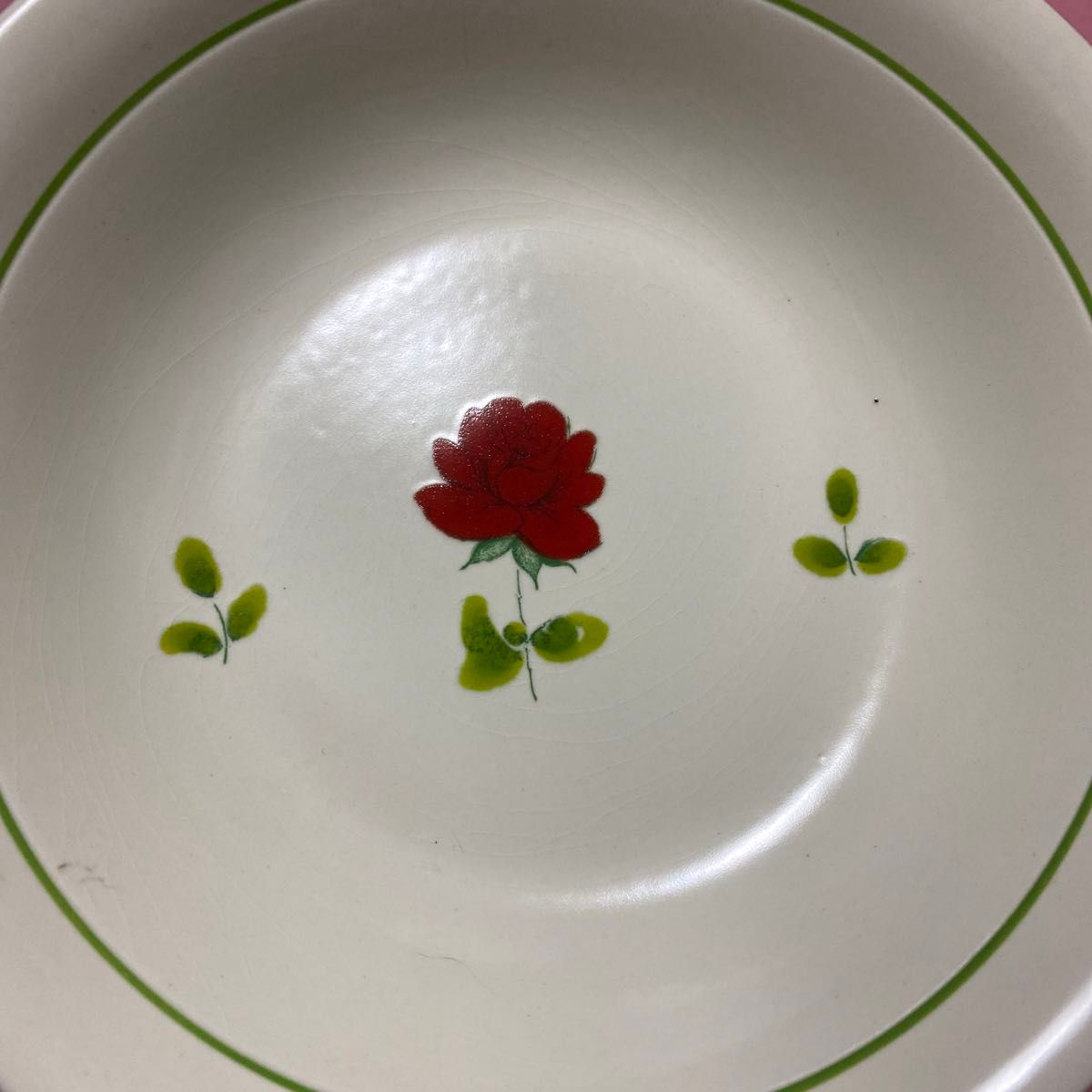ビンテージ　NIKKO ニッコー　皿　ストーンウェア　薔薇　