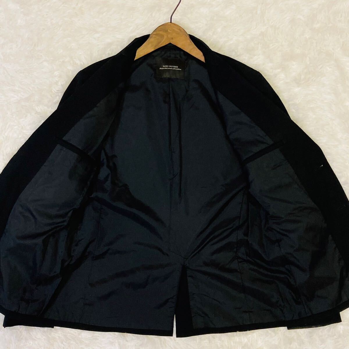 ナノユニバース セットアップ スーツ テーラードジャケット ブレザー 2B 総裏地 洗える オンオフ メンズ M ブラック 黒 NANO UNIVERSEの画像5