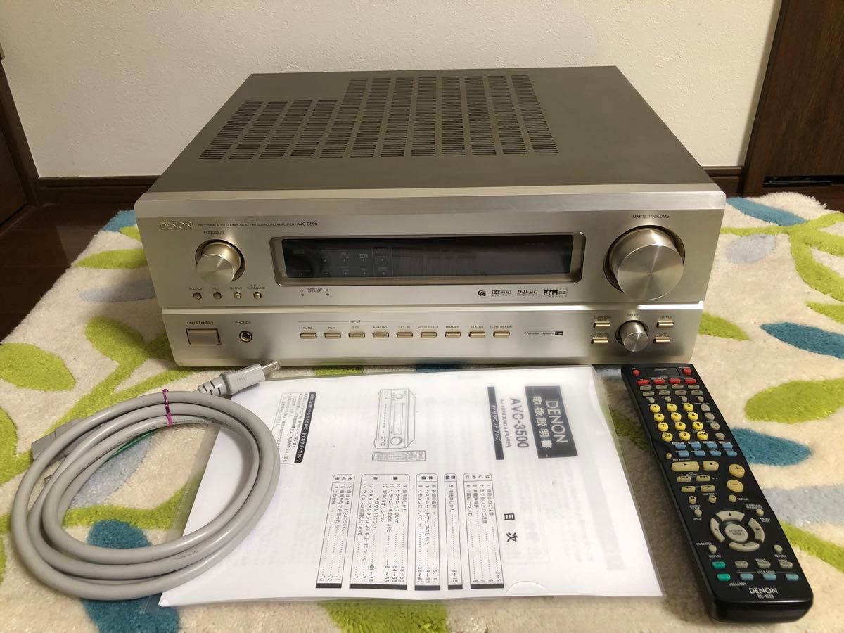 【完動品】DENON 7.1ch AVC-3500 AVサラウンドアンプ　コンパチリモコン／取説書付