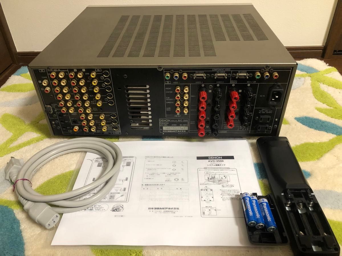 【完動品】DENON 7.1ch AVC-3500 AVサラウンドアンプ　コンパチリモコン／取説書付