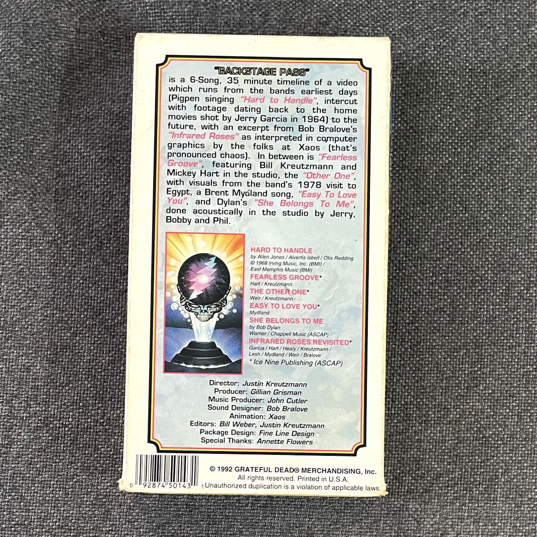 The Grateful Dead VHS Backstage Pass - Access All Areas グレイトフルデッド_画像2