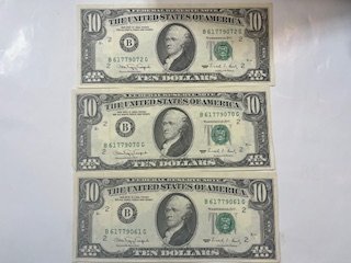 旧紙幣☆アメリカドル・US＄117☆10ドル10枚・5ドル3枚・2ドル1枚　計14枚♪_画像6