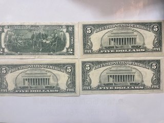 旧紙幣☆アメリカドル・US＄117☆10ドル10枚・5ドル3枚・2ドル1枚　計14枚♪_画像3