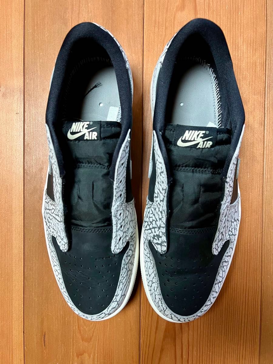 【美品】Nike Air Jordan1 Low "Black Cement" 28.5cm