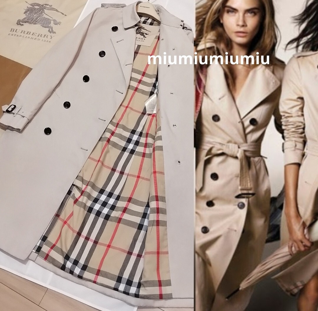 最終価格●本物上質●バーバリー BURBERRY ノバチェック トレンチコート　バーバリーヘリテージ　イタリア製　M UK10 バーバリーロンドン　_画像1