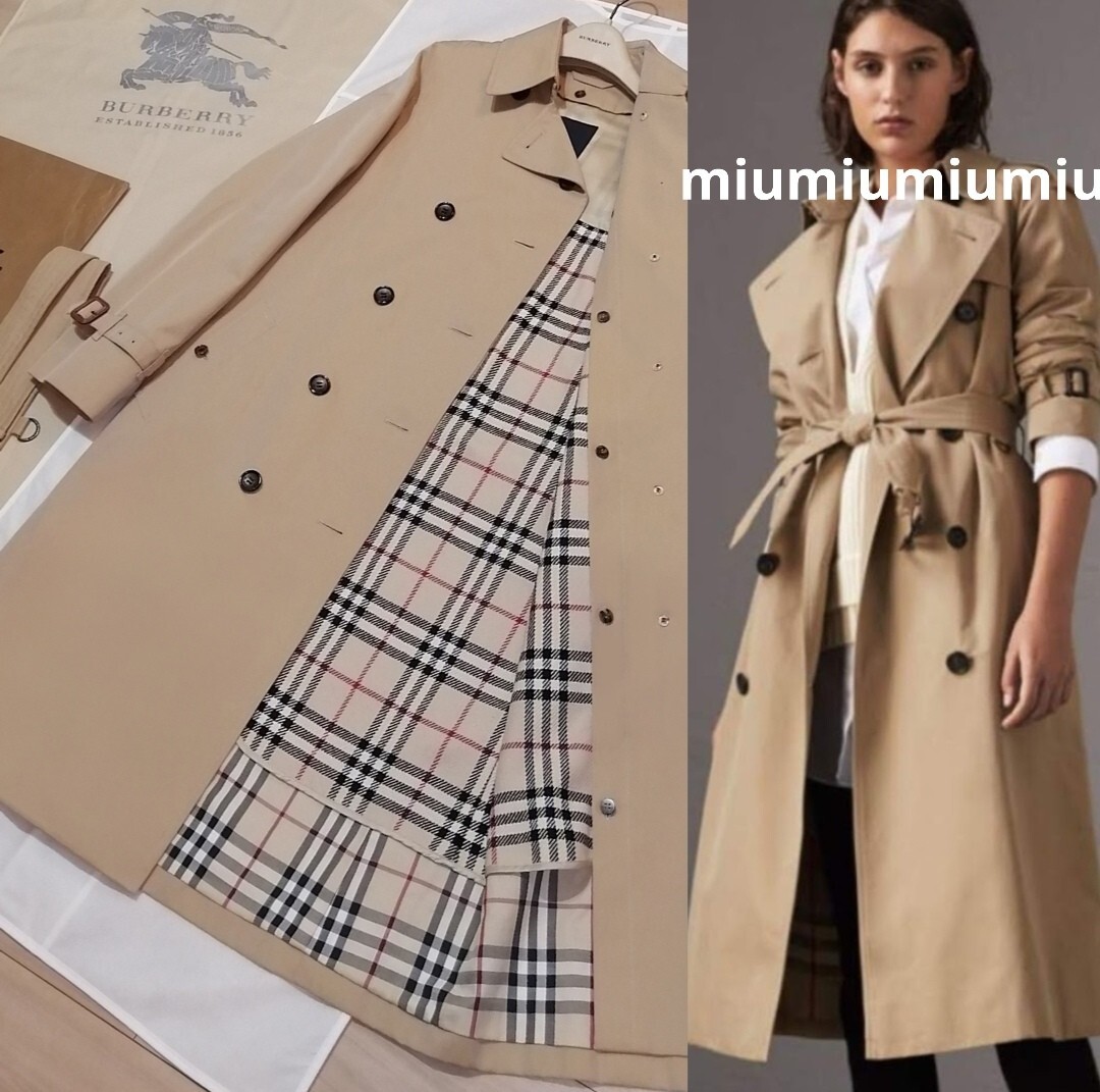 最終価格●本物上質● バーバリーロンドン BURBERRY LONDON バーバリー トレンチコート ノバチェック ベージュ ハニーベージュ S M 素敵の画像2