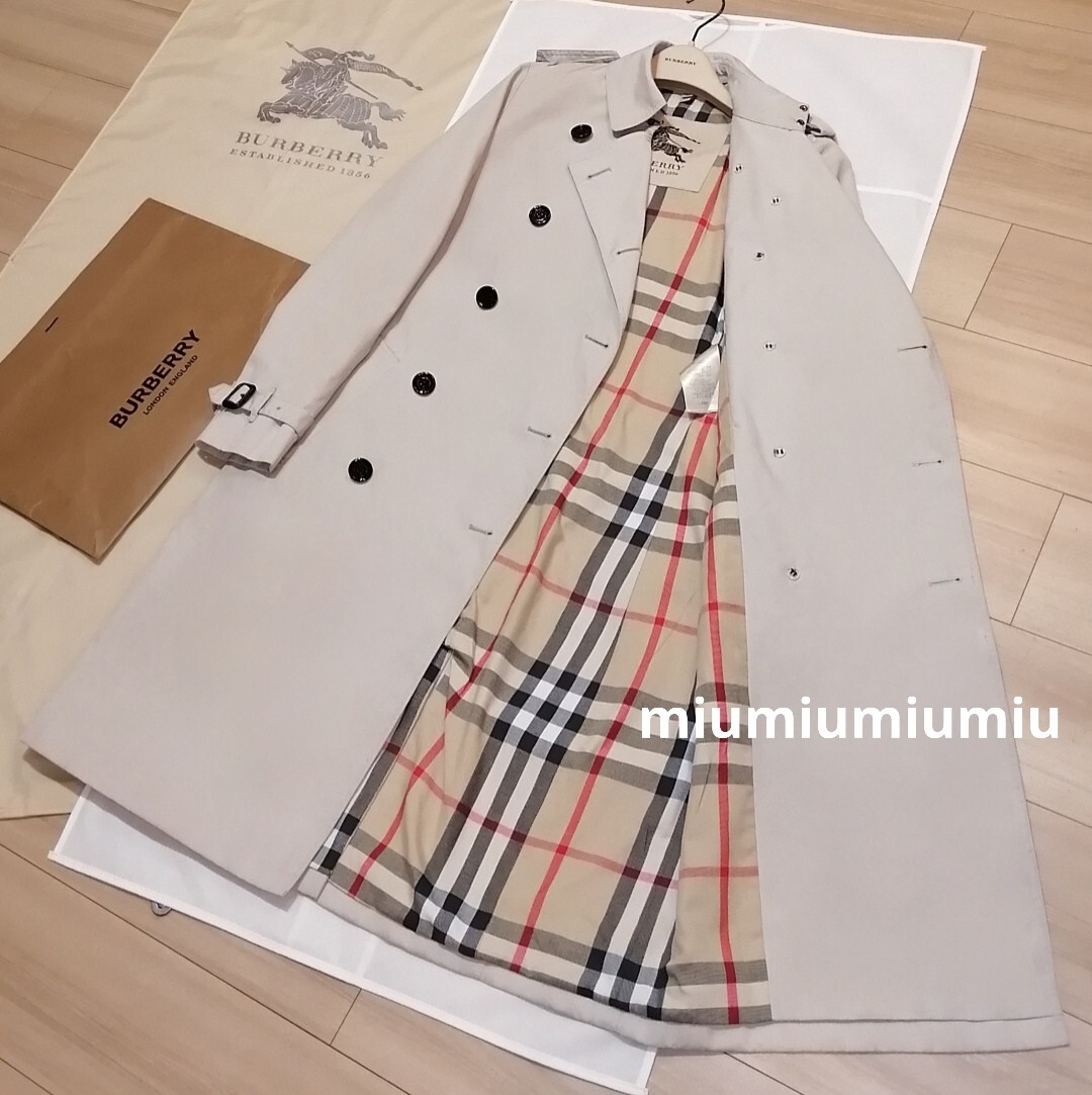 最終価格●本物上質●バーバリー BURBERRY ノバチェック トレンチコート　バーバリーヘリテージ　イタリア製　M UK10 バーバリーロンドン　_画像4