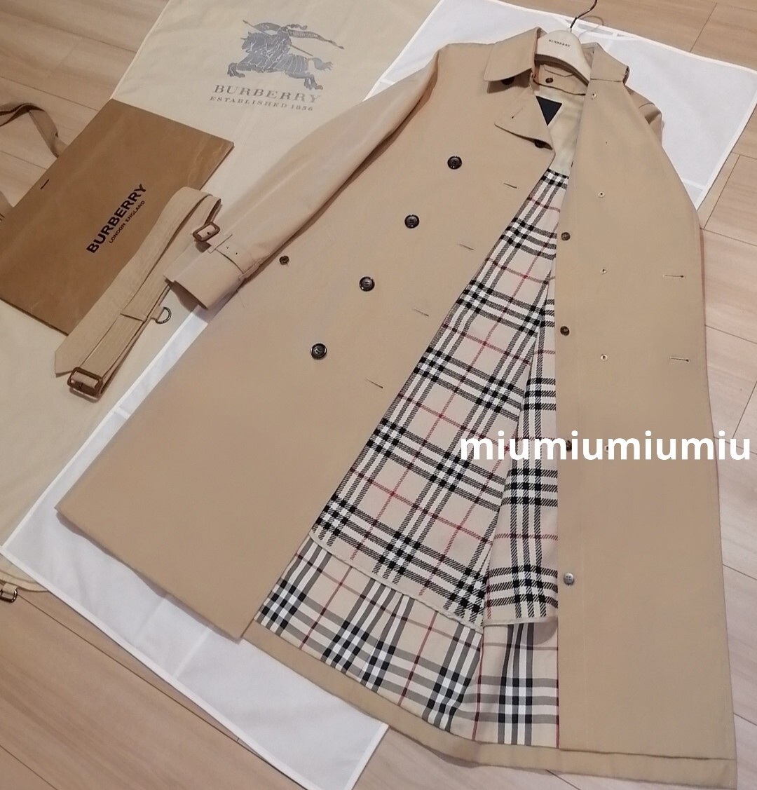 最終価格●本物上質● バーバリーロンドン BURBERRY LONDON バーバリー トレンチコート ノバチェック ベージュ ハニーベージュ S M 素敵の画像4