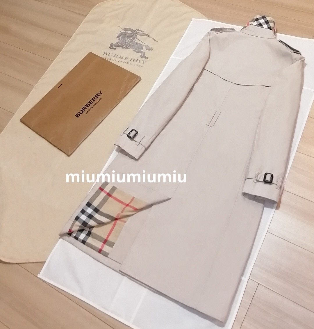 最終価格●本物上質●バーバリー BURBERRY ノバチェック トレンチコート　バーバリーヘリテージ　イタリア製　M UK10 バーバリーロンドン　_画像3