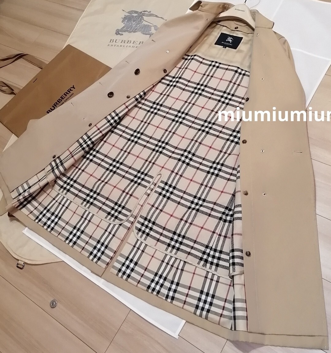 最終価格●本物上質● バーバリーロンドン BURBERRY LONDON バーバリー トレンチコート ノバチェック ベージュ ハニーベージュ S M 素敵の画像5