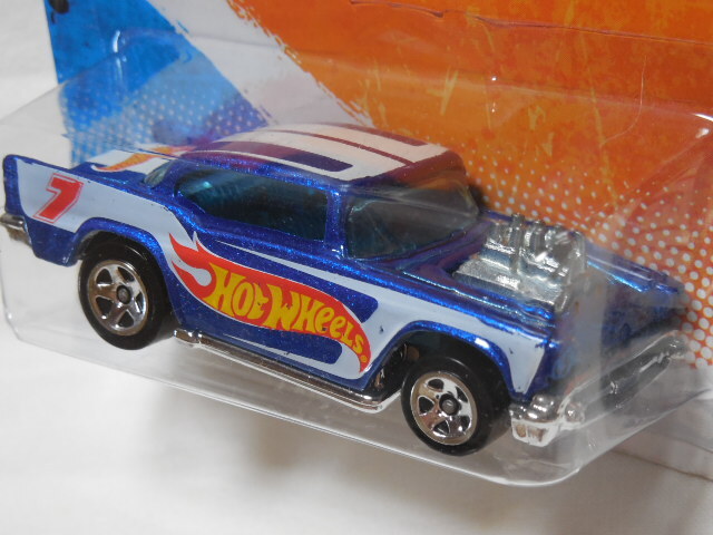 HOT WHEELS / 57 シェビー (2000 #105/青緑)+(2011 #160/青) 開封用２台セット_画像7