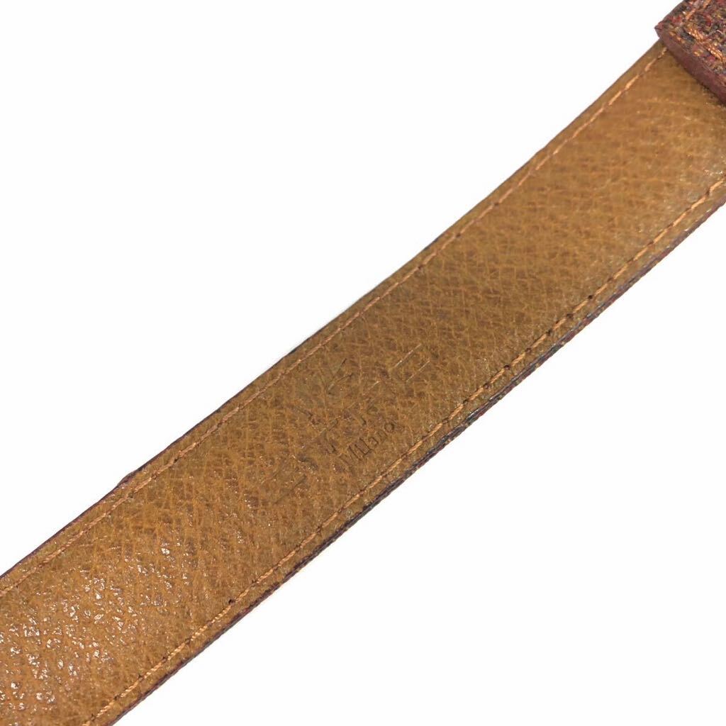 [ Etro ] genuine article ETRO belt peiz Lee pattern total length 101cm width 2.5cm PVC× leather men's lady's postage 520 jpy 