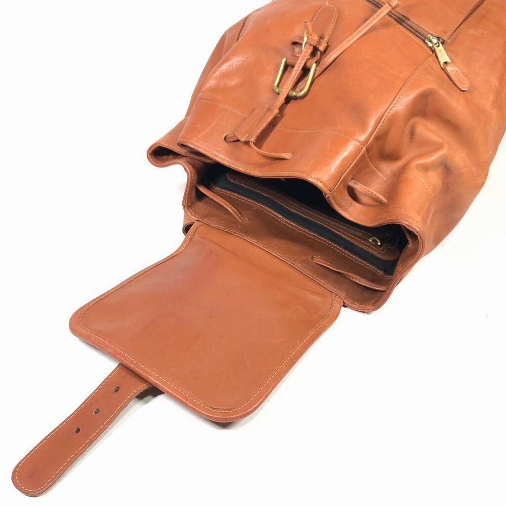 [ Coach ] genuine article COACH rucksack 3490 301 Old Coach pouch . rucksack backpack tea color original leather men's lady's USA made 