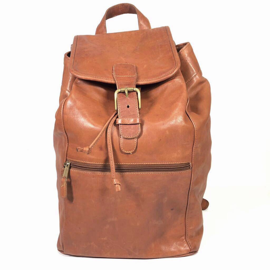 [ Coach ] genuine article COACH rucksack 3490 301 Old Coach pouch . rucksack backpack tea color original leather men's lady's USA made 