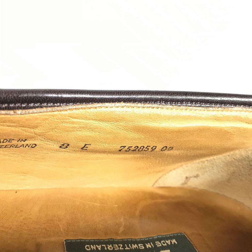 [ Bally ] подлинный товар BALLY обувь 26cm чай Logo металлические принадлежности кисточка Loafer туфли без застежки бизнес обувь натуральная кожа мужской мужской 8 E