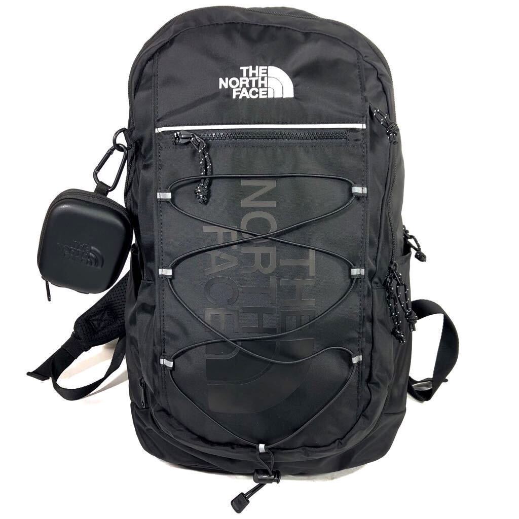 美品【ノースフェイス】本物 THE NORTH FACE リュック 30L ロゴモチーフ リュックサック バックパック 黒色系 メンズ レディース_画像1