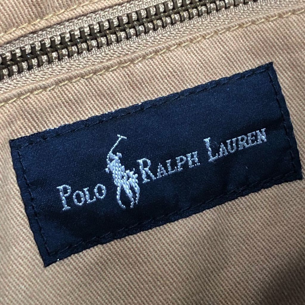 【ラルフローレン】本物 POLO RALPH LAUREN ハンドバッグ ロゴモチーフ ミニトートバッグ キャンバス×レザー メンズ レディースの画像10
