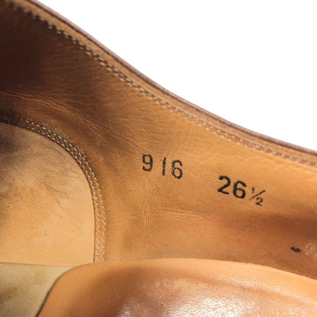 【スコッチグレイン】本物 SCOTCH GRAIN 靴 26.5cm ストレートチップ ビジネスシューズ 内羽根式 本革 レザー 男性用 メンズ 日本製 26 1/2の画像10