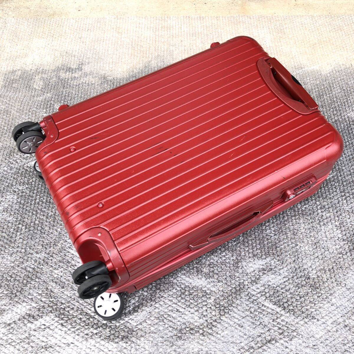 [ Rimowa ] genuine article RIMOWA suitcase SALSA salsa 4 wheel TSA lock Carry case 875 63 traveling bag 63L travel bag red color series 