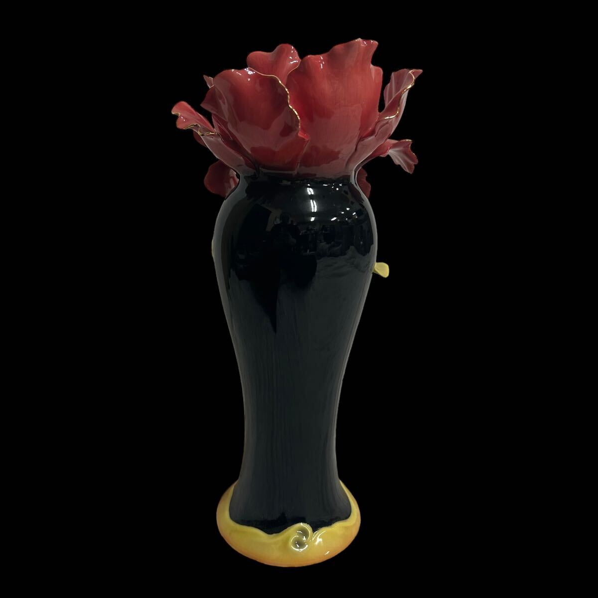 FRANZ フランツ コレクション Peony ピオニー フラワーベース 花瓶 花器 インテリア 置物 磁器 一輪挿し _画像2