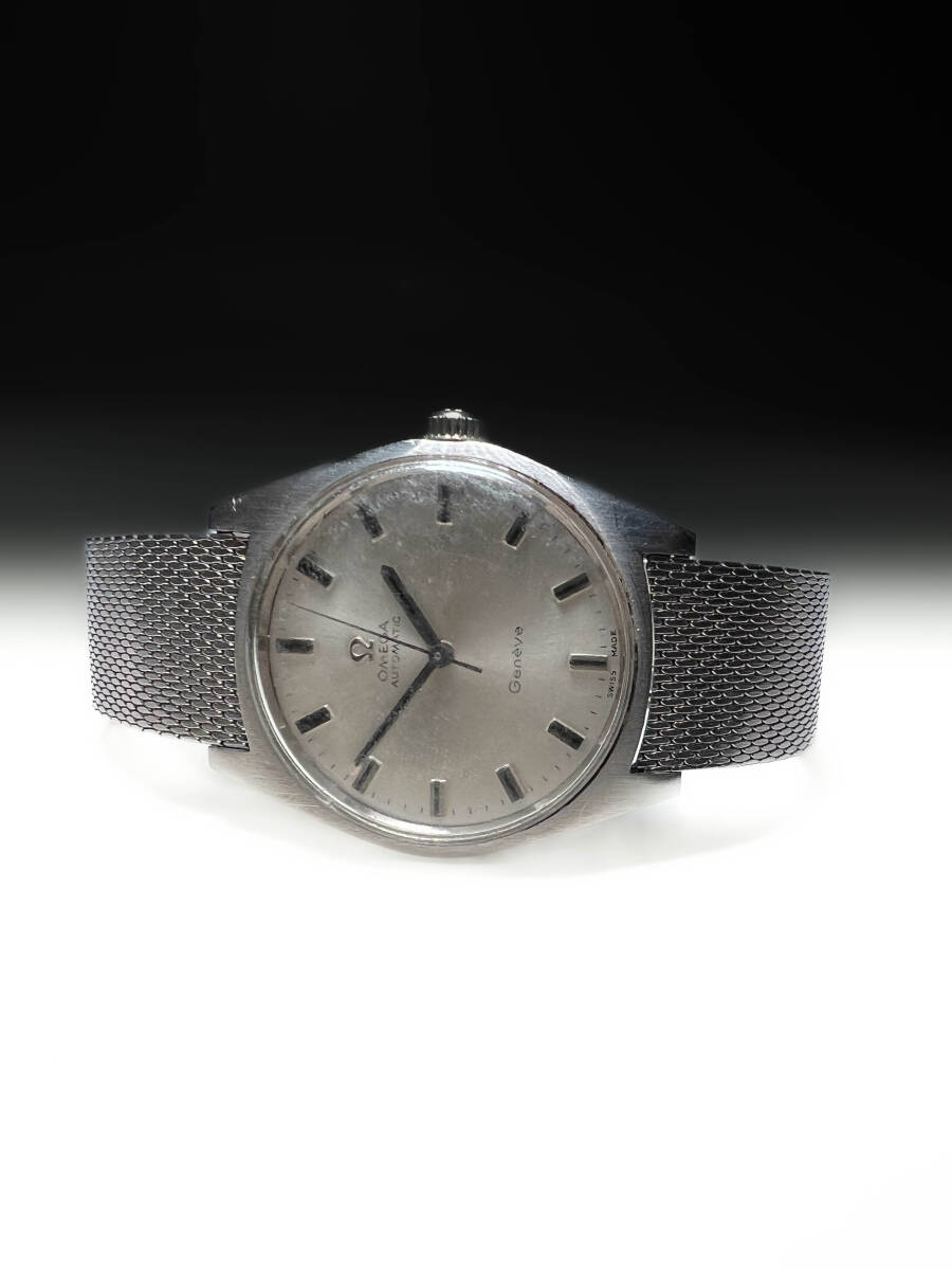 ■古い時代物 オメガOMEGA Geneve 三針 腕時計防水 オールドオメガ ノンデイト ジュネーブの画像2