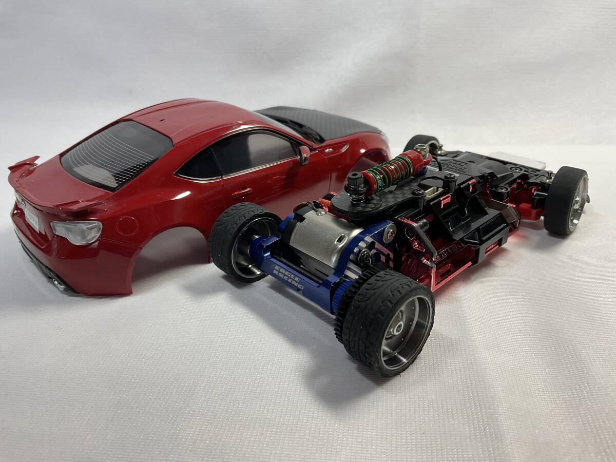 京商ミニッツ MR-03 MM ASF 基盤2.4Gシャーシ アルミホイールM,zレーシングマークワン付き オマケでTOYOTA86ボディの画像2