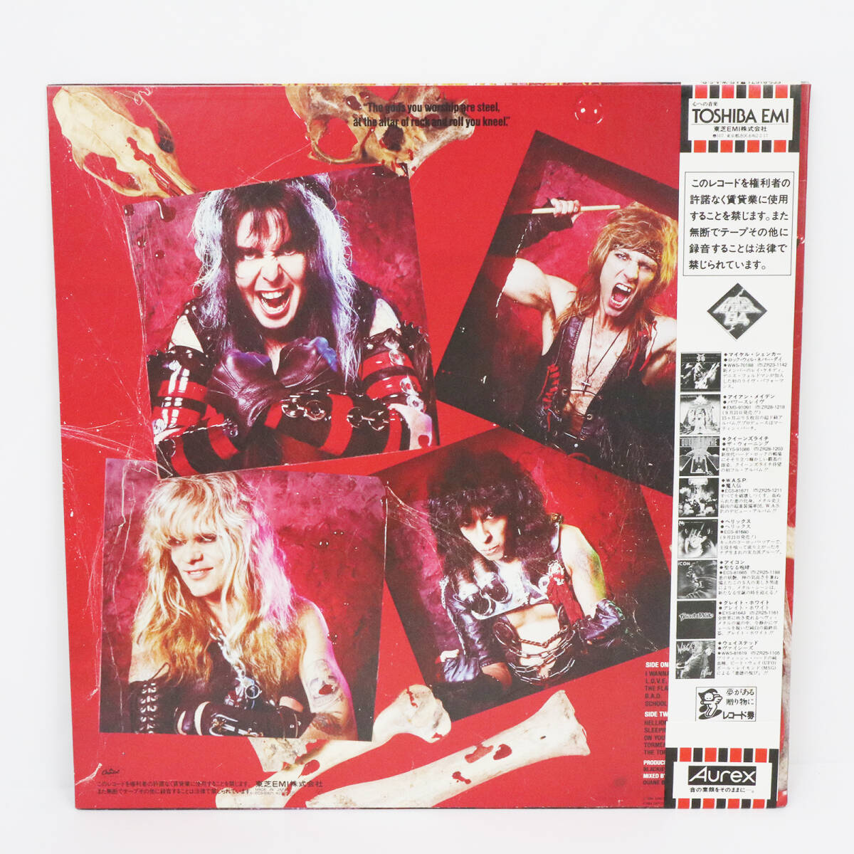 帯付き W.A.S.P. 魔人伝 LP 12インチ レコード Capitol Records ECS-81671 ロック　M6039_画像3