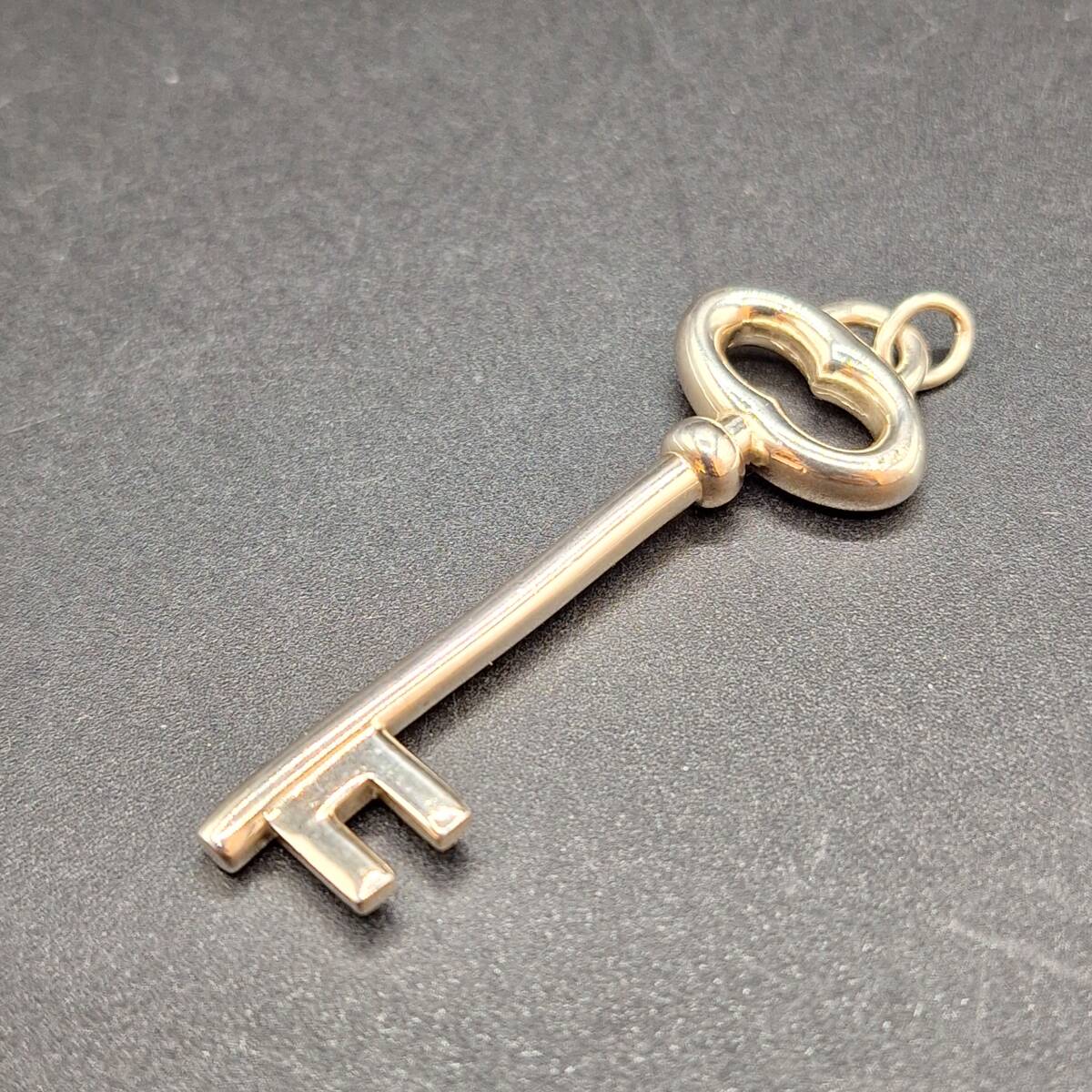 TIFFANY&Co. Tiffany key key necklace key pendant key motif SV925 TIFFANY&Co. silver necklace top [4401]