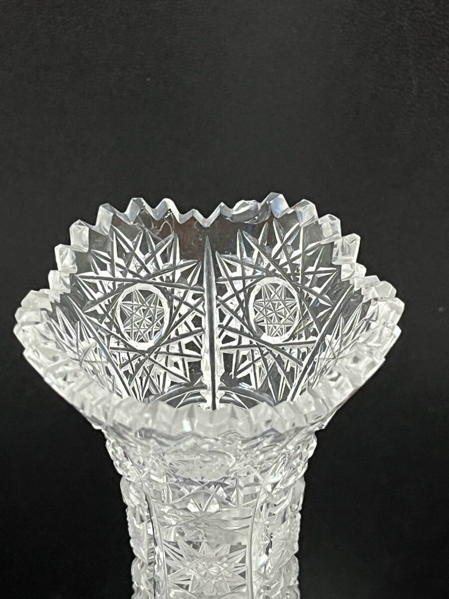  ваза baccarat kagami crystal цветок основа один колесо .. порез . crystal стекло античный retro стеклянный Baccarat [4217]