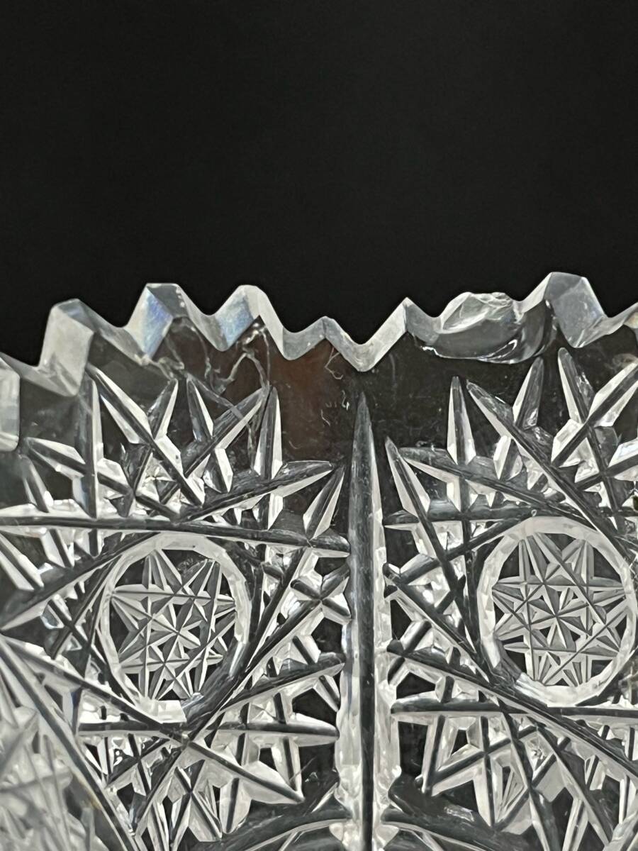  ваза baccarat kagami crystal цветок основа один колесо .. порез . crystal стекло античный retro стеклянный Baccarat [4217]