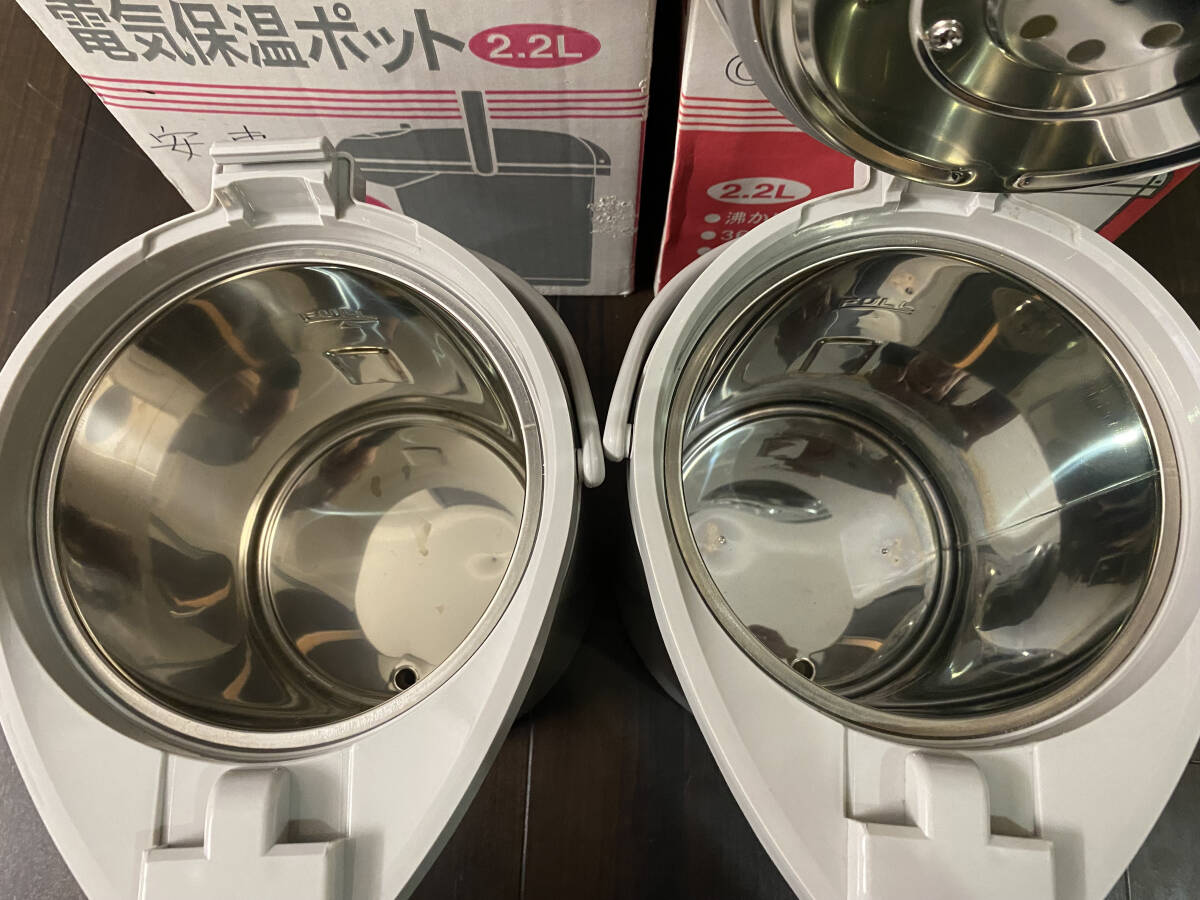 1円〜【2個セット まとめ 】美品 グロリア 電気保温ポット GED-2200 本体 電源コード 箱★動作確認済★清掃・除菌クリーニング済みの画像4