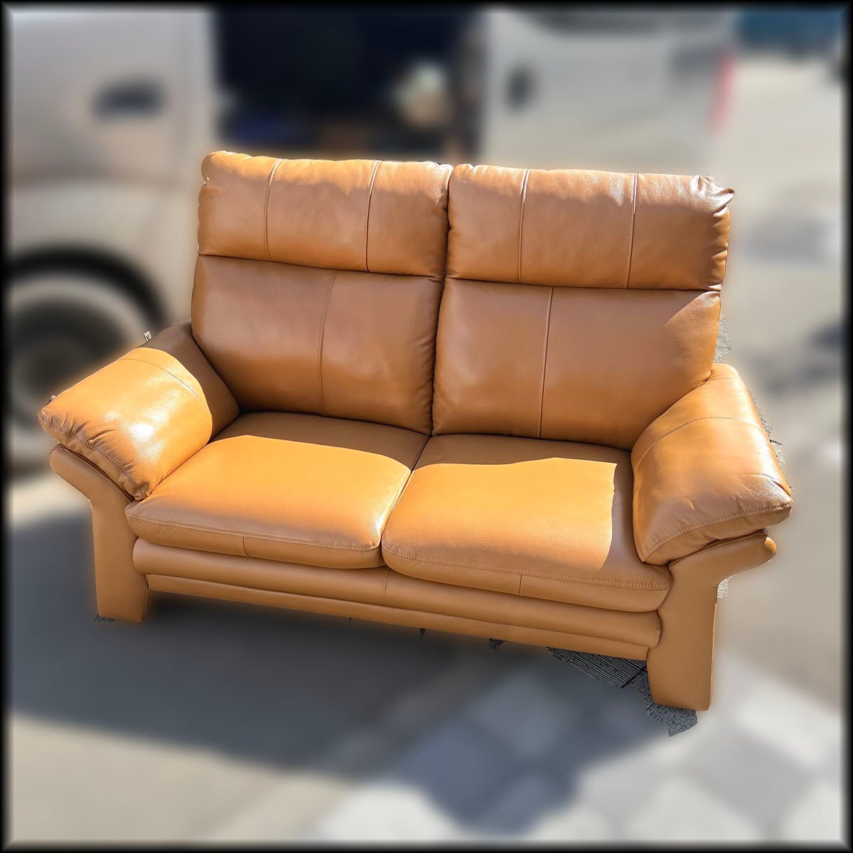  beautiful goods *Sofit*2 seater . sofa klabie Camel regular price \\184,800- cheap Sapporo Granz 
