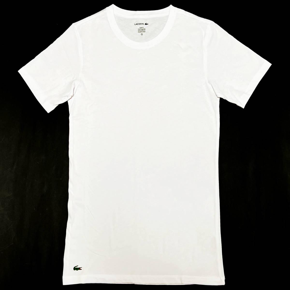 #LACOSTE/ Lacoste * under wear / cotton plain crew neck T-shirt * white S new goods #