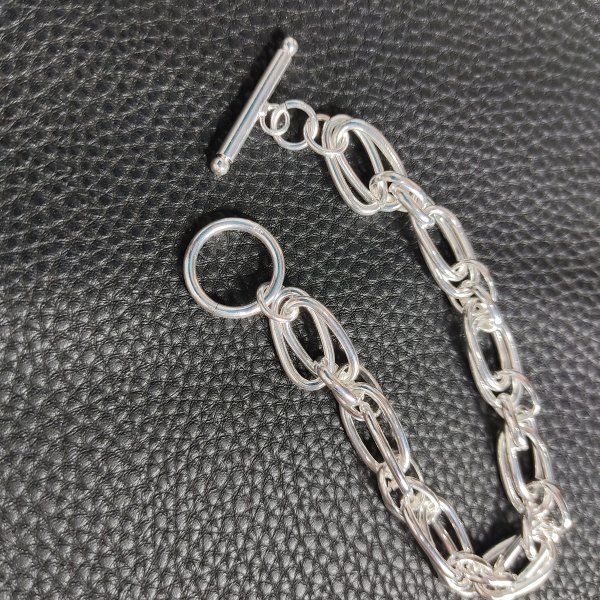 Bracelet Silver ブレスレット チェーン シルバー メンズ レディース シルバー バングル 鍍金の画像2