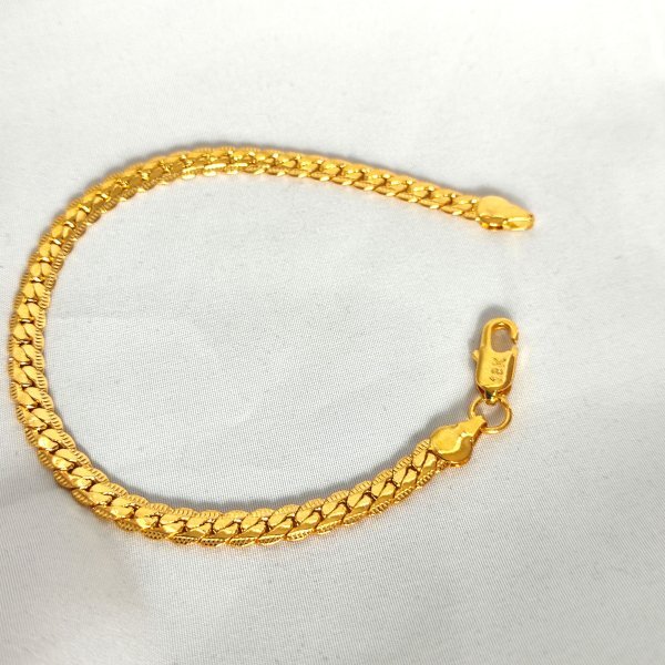 Bracelet Gold 金 ブレスレット チェーン ゴールド 鍍金 メンズ レディース_画像2