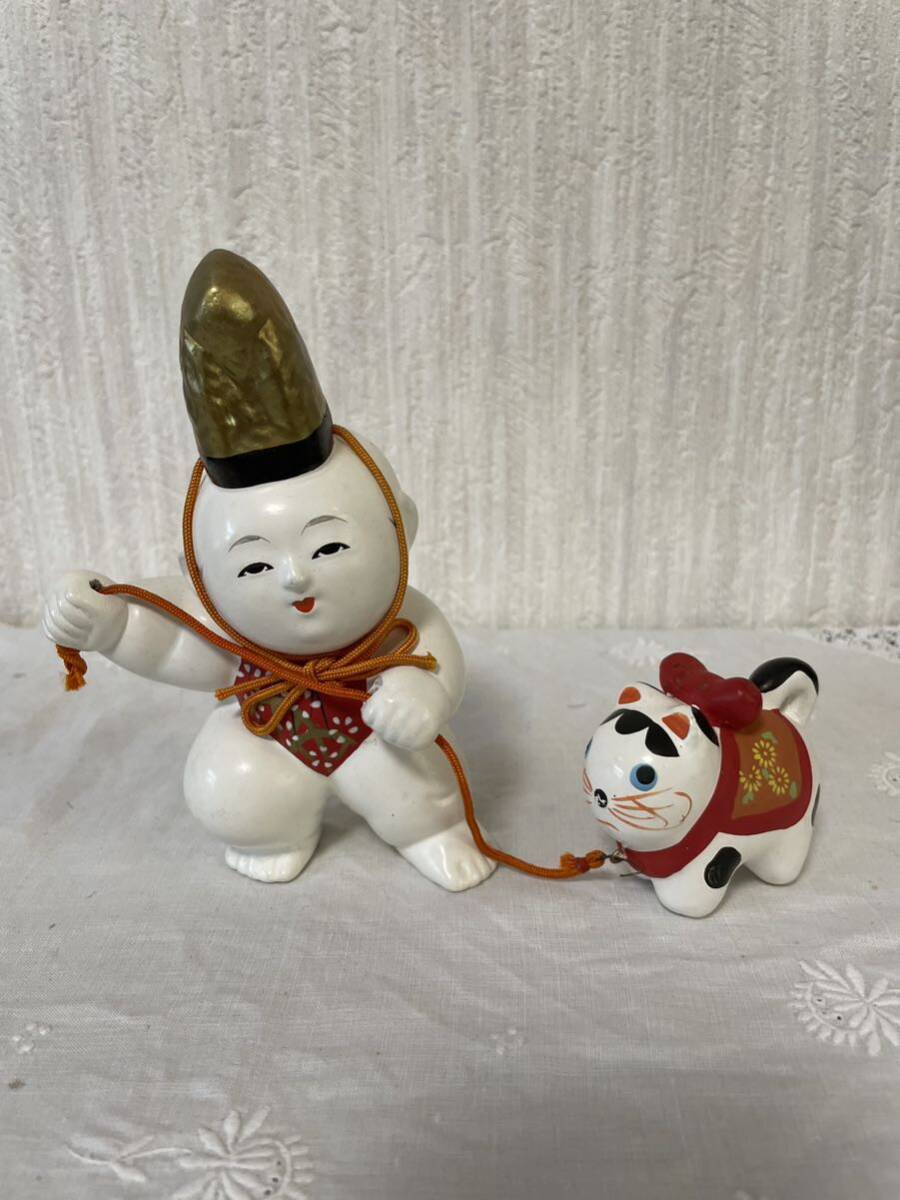 日本人形 御所人形 犬 ヴィンテージ　縁起物 置物 郷土玩具 伝統工芸_画像1