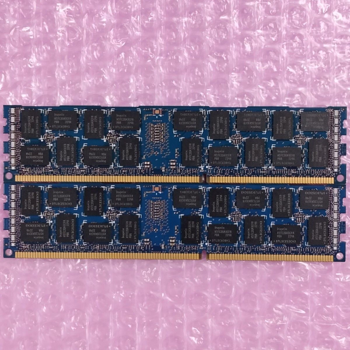 【動作確認済み】SK Hynix DDR3-1600 計16GB (8GB×2枚セット) PC3L-12800R ECC Registered RIMM メモリ_画像2