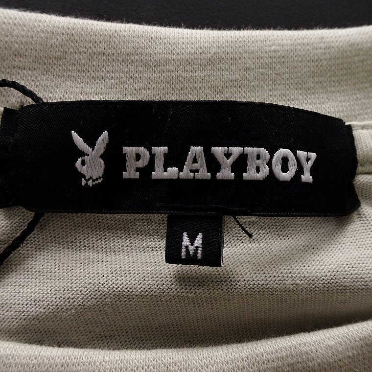 【新品ブランド品】送料無料 プレイボーイ PLAYBOY 24年春夏 バニー ロゴ 刺繍 メンズカットソー LL ロンT ポケット Tシャツ PB1741028-16_画像4