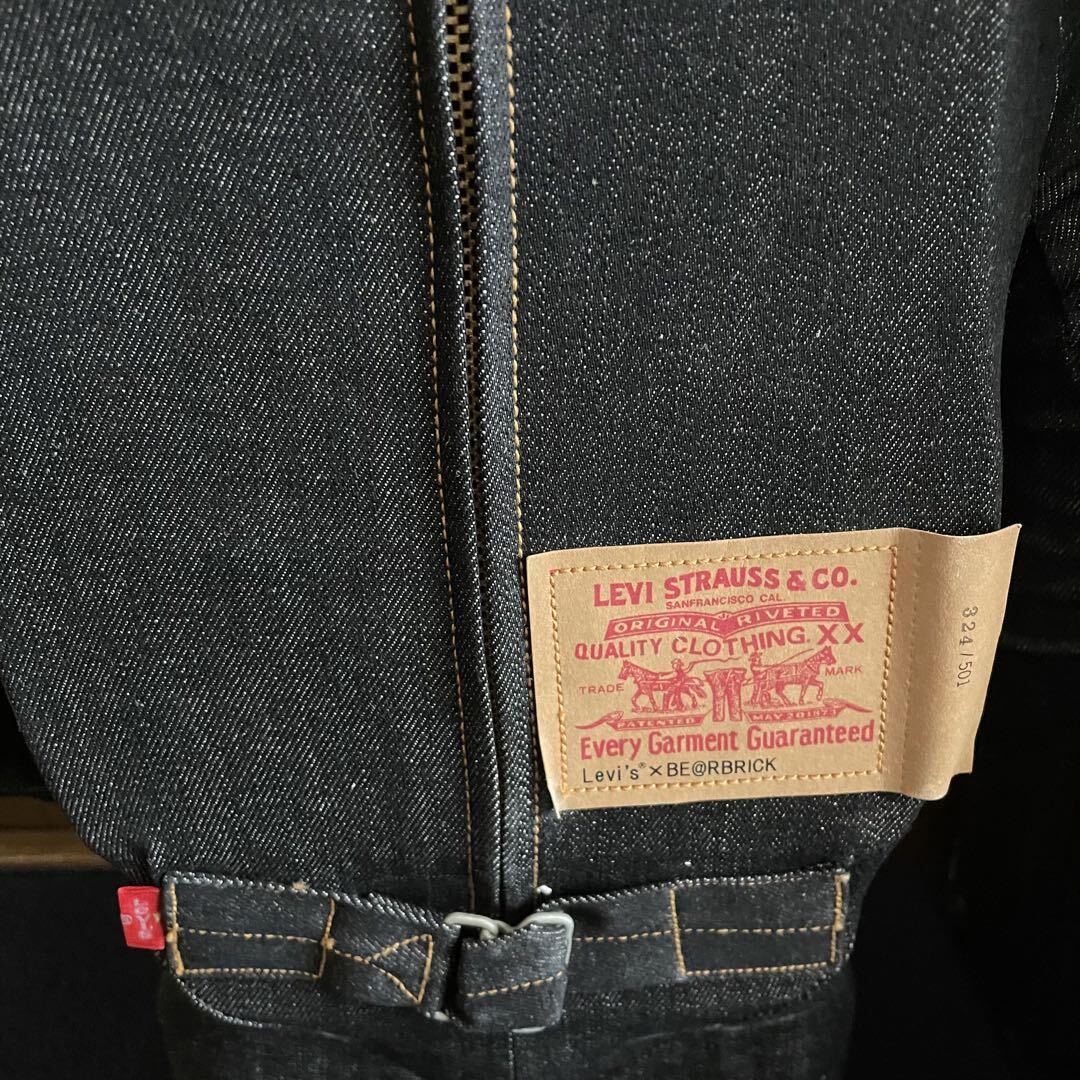 be@rbrick リーバイス 1000% ベアブリック デニム ジーンズ LEVI’S ブラック インディゴ 廃盤 1円 1スタ メディコムトイ フィギュア 置物_画像8