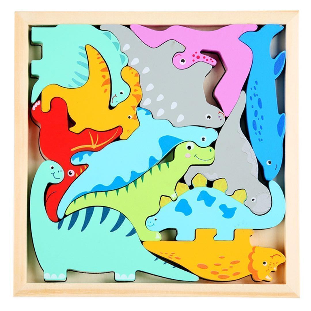 木製パズル 積み木 おもちゃ 知育玩具 パズル プレゼント 5点セット RGMの画像2