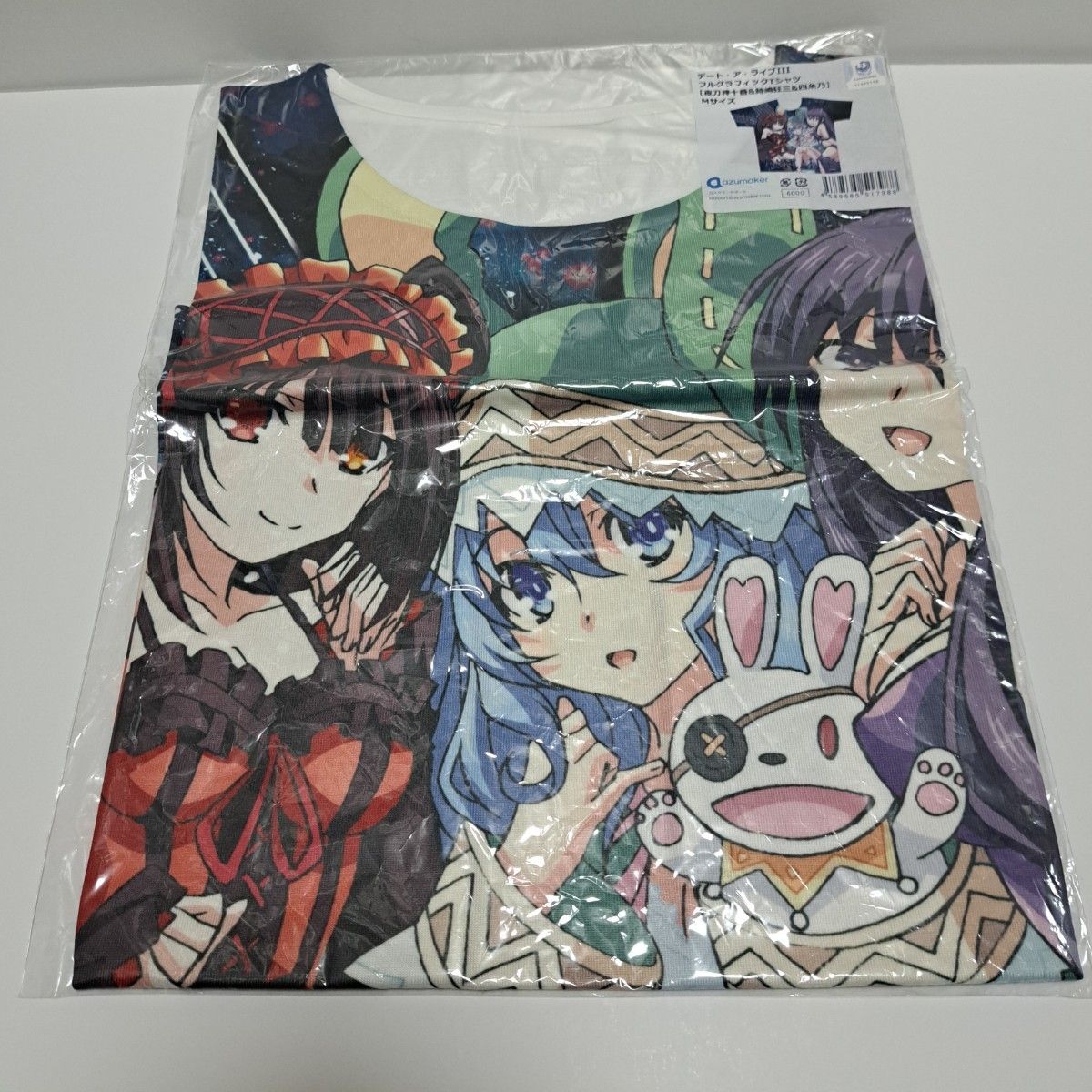 新品 夜刀神十香&時崎狂三&四糸乃 フルグラフィックTシャツ Mサイズ デートアライブIII