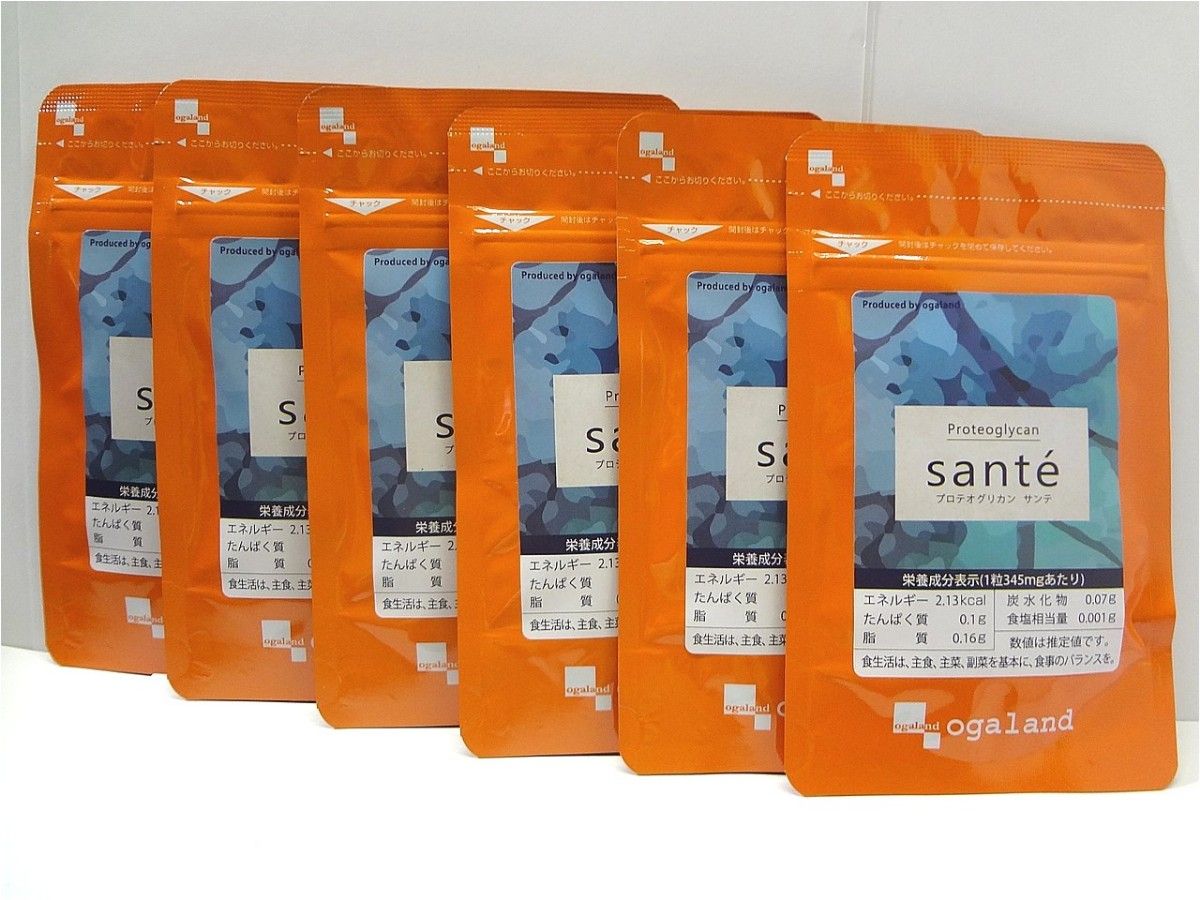 プロテオグリカン Sante サンテ 約6ヶ月分(約1ヶ月30カプセル×6袋) サプリメント オーガランド