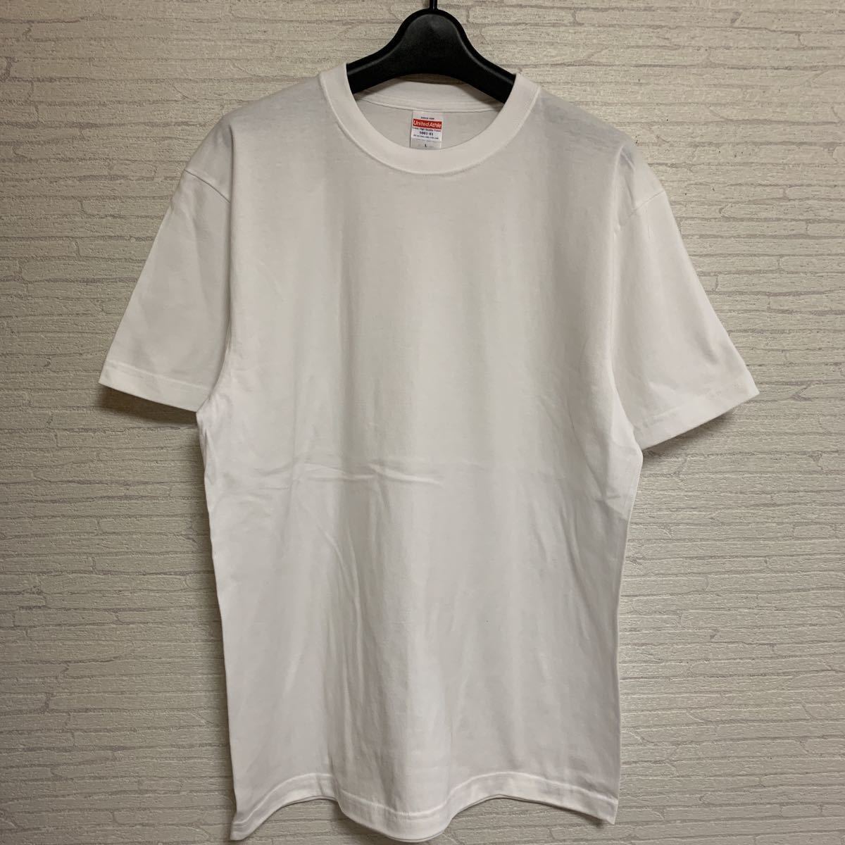 新品 United Athle ユナイテッドアスレ 5001-01 5.6 オンス ハイクオリティー 半袖 Tシャツ L 白 無地 ホワイト 10枚 まとめて セットの画像2