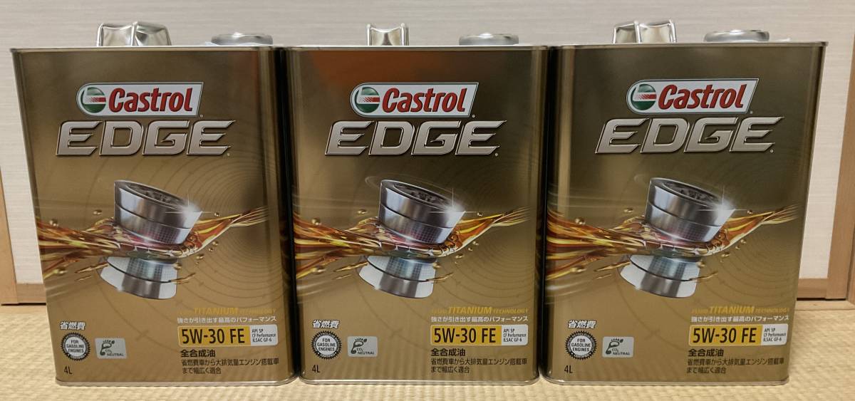 全国送料無料 4L×3本 カストロール エッジ FE 5W-30エンジンオイル CASTROL EDGE FE_画像1