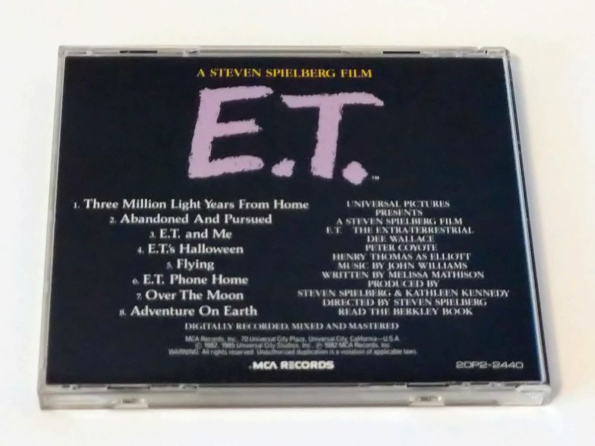 CD/ E.T. / オリジナル・サウンドトラック / 帯、リーフレット付き / MCARECORD / 20P2 2440【M001】の画像2